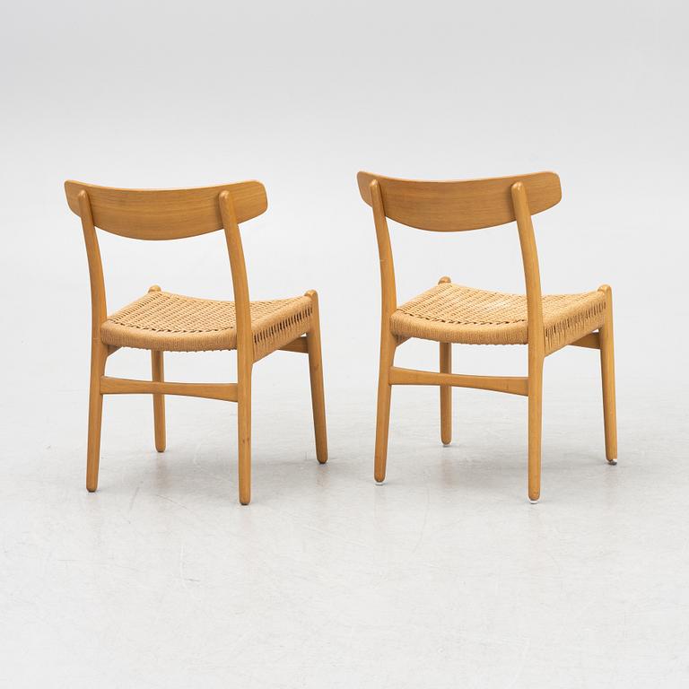 Hans J Wegner, chairs, 8 pcs, CH 23 "The Dining Chair", Carl Hansen & Son, Odense, Denmark.