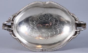 SKÅL PÅ FOT, silver, Jan Biedgunowski Warszawa (1852-65). Silverstämplar Ryssland. ca 650 g.