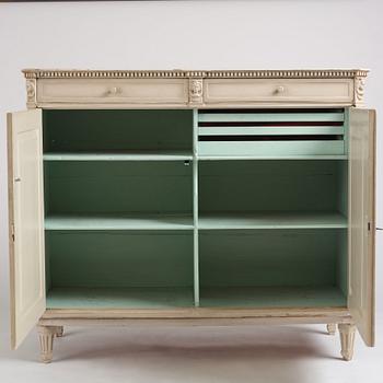 A late Gustavian cabinet, late 18th century.