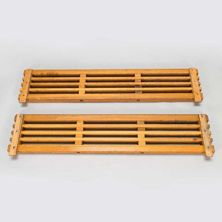 Two 1962 front door boot scrapers made to order, O.Y. Huonekalu- ja Rakennustyötehdas A.B.