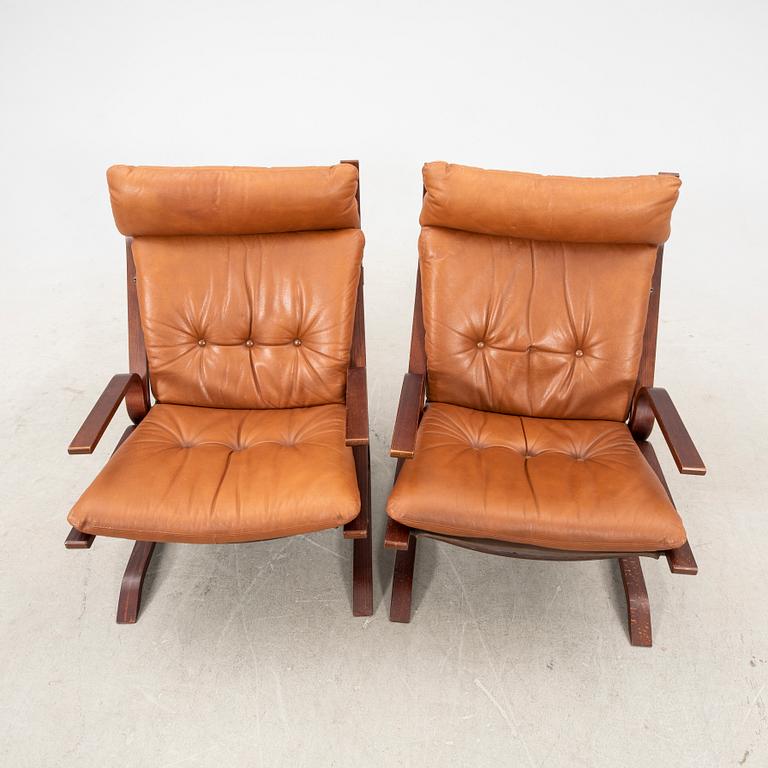 A pair of easy chairs from the second half of the 20th century.