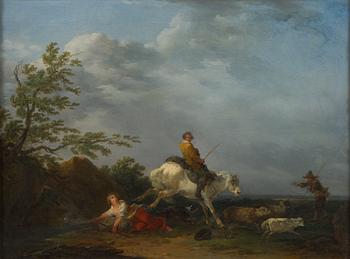 Francesco Giuseppe Casanova, Attributed to, Rider  with Staffage in Landscape.
