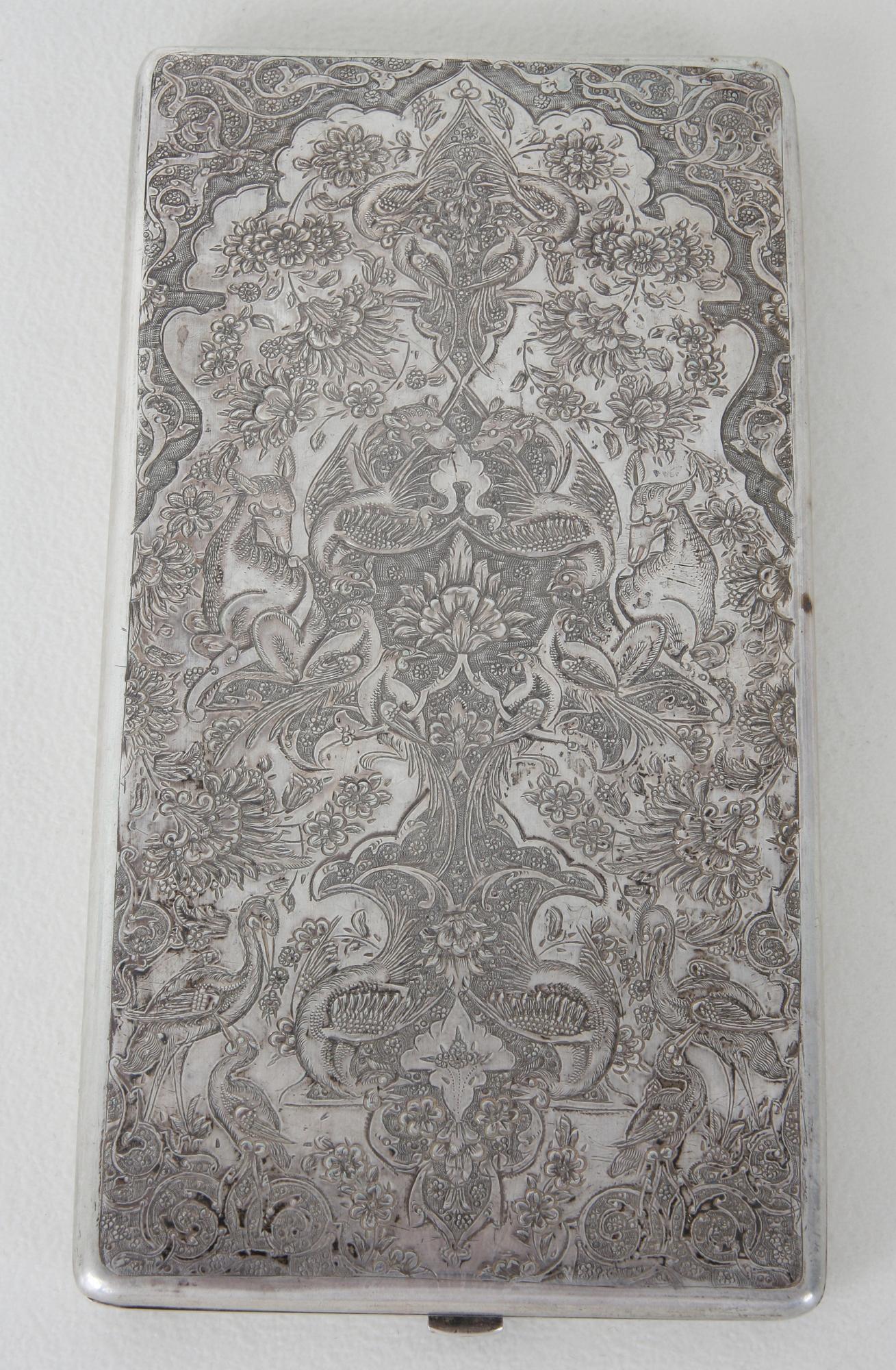 CIGARETTETUI, silver, Thailand.