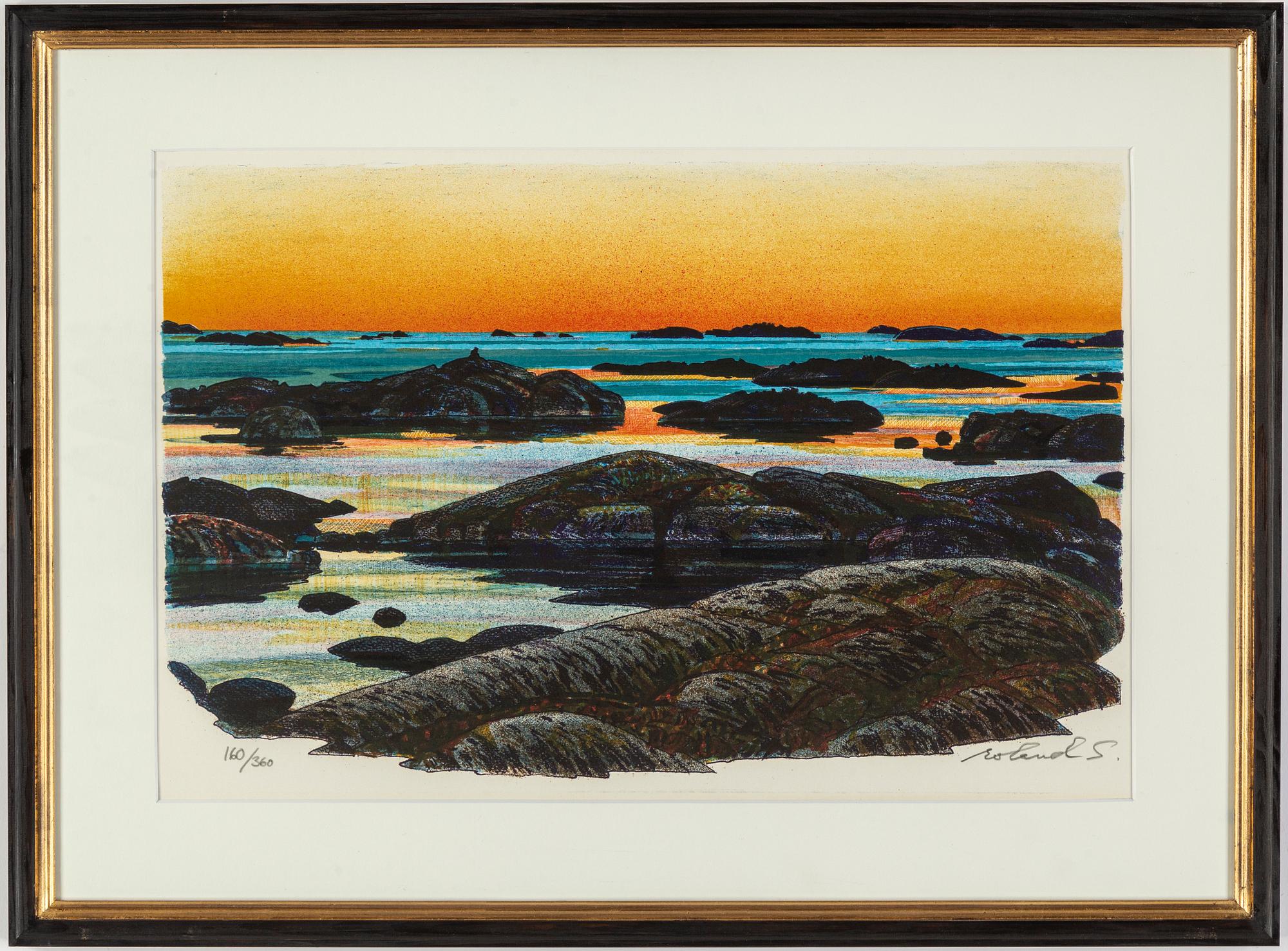ROLAND SVENSSON, colour lithograph. Signed and numbered 160/360.
