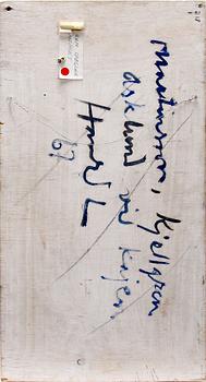 HARALD LINDBERG, olja på pannå. Sign à tergo.