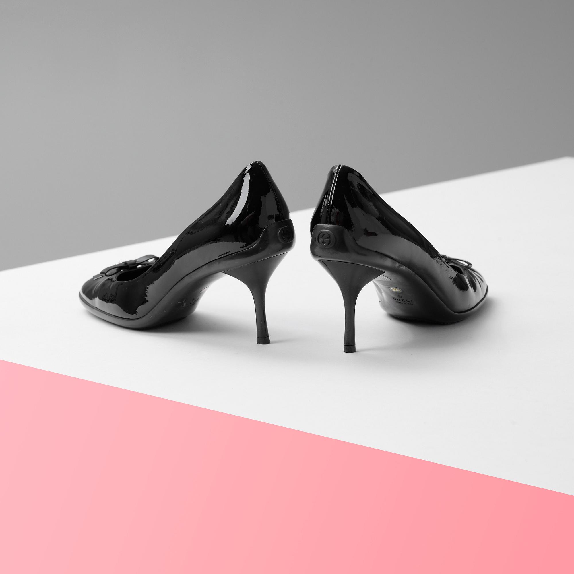PUMPS, "Scar Pelle s Gomma", GUCCI, storlek 39 1/2.