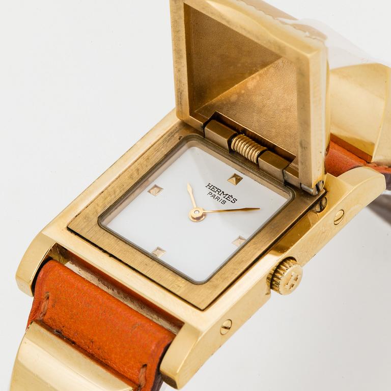 HERMÈS, "Medor", wristwatch, 23 x 32 mm.
