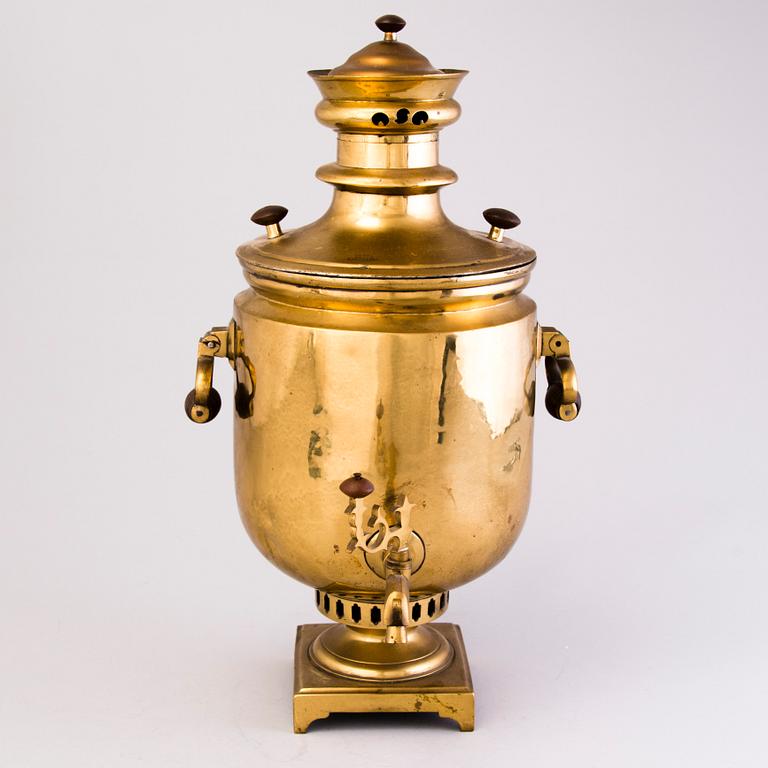 A brass samovar, Tula Russia around 1900.