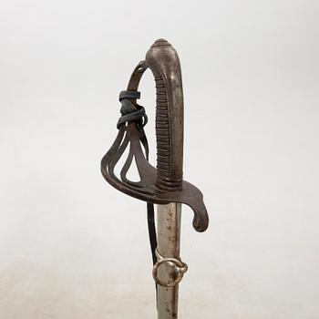 Sabre, French, 1882 for infantry, African model, with scabbard.