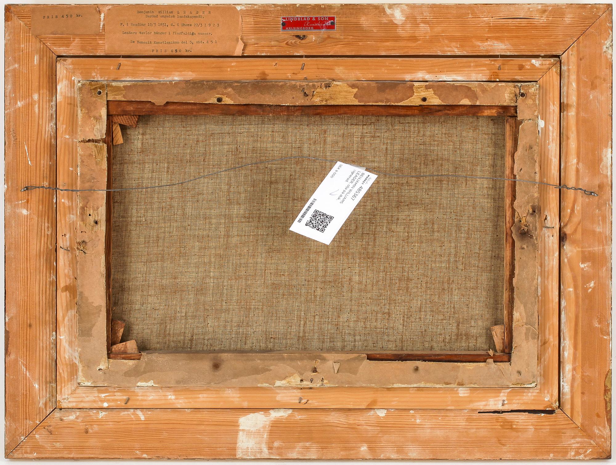 BENJAMIN WILLIAMS LEADER, olja på duk, signerad.