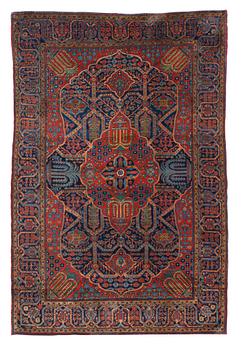 1747. SEMI-ANTIQUE KASHAN A SO CALLED MOTACHEM. 201,5 x 134 cm.