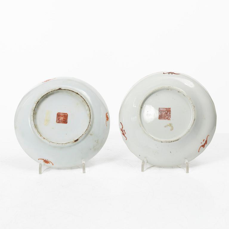 Parti, porslin, nio delar. Kina, 1900-tal.