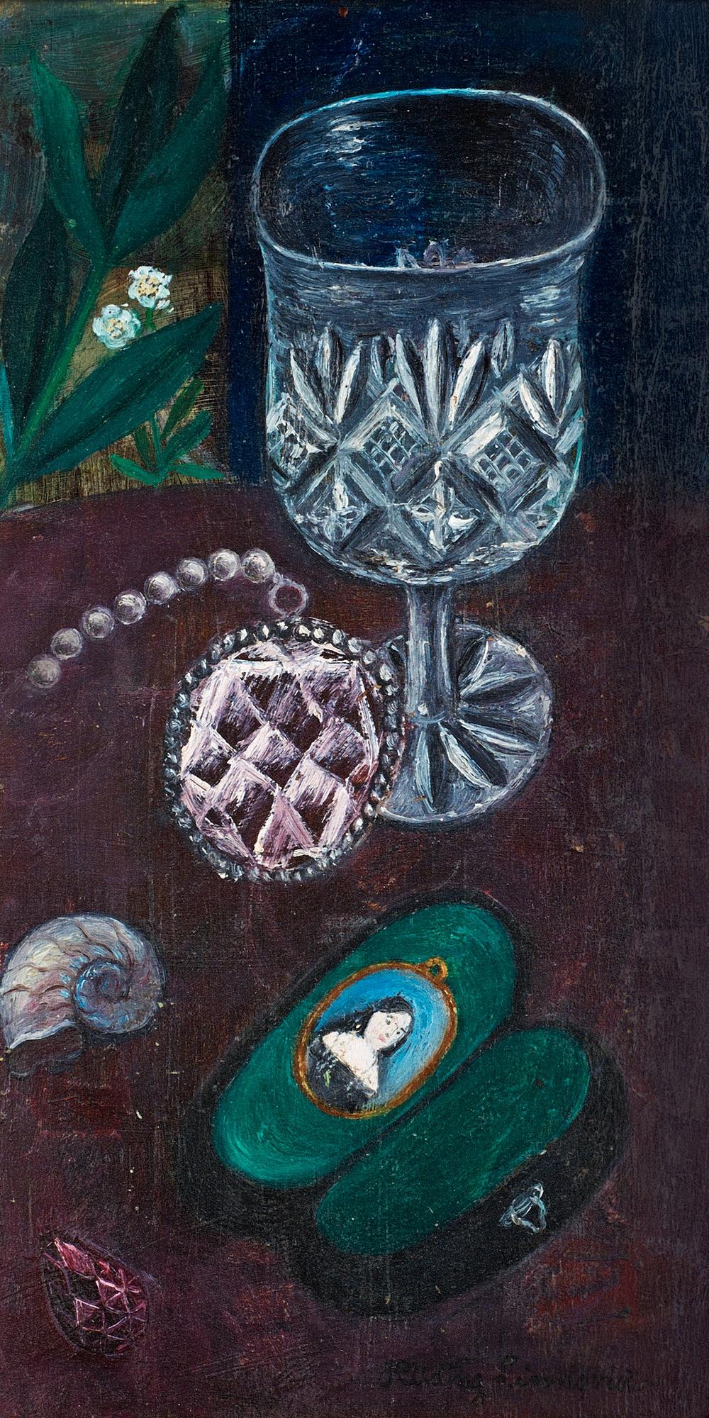 Hilding Linnqvist, "Smycken och kristaller" (Jewlery and crystalls).