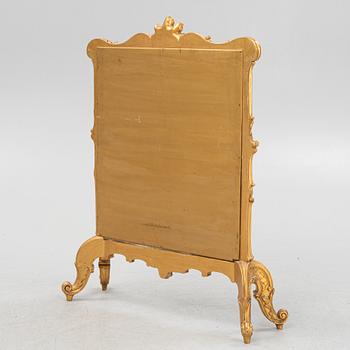 A Rococo style fire screen, early 20th Century.