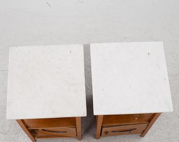 Sängbord, ett par, 1900-talets början.