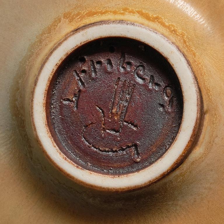 Berndt Friberg, a set of five stoneware vases, Gustavsberg studio, Sweden 1956-65.