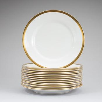 KARIN BJÖRQUIST, plates (14), bone china, "Nobel", Rörstrand.