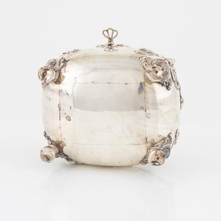 Sugar box, silver, Vienna, Austria, second half of the 19th century.