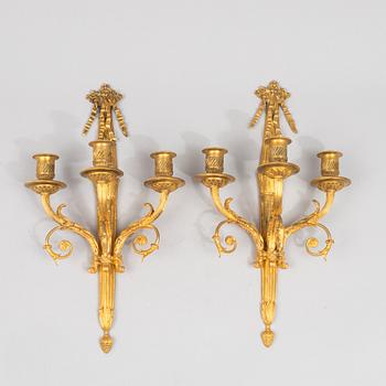 Appliquer, ett par, Louis XVI-stil, 1800-talets slut.