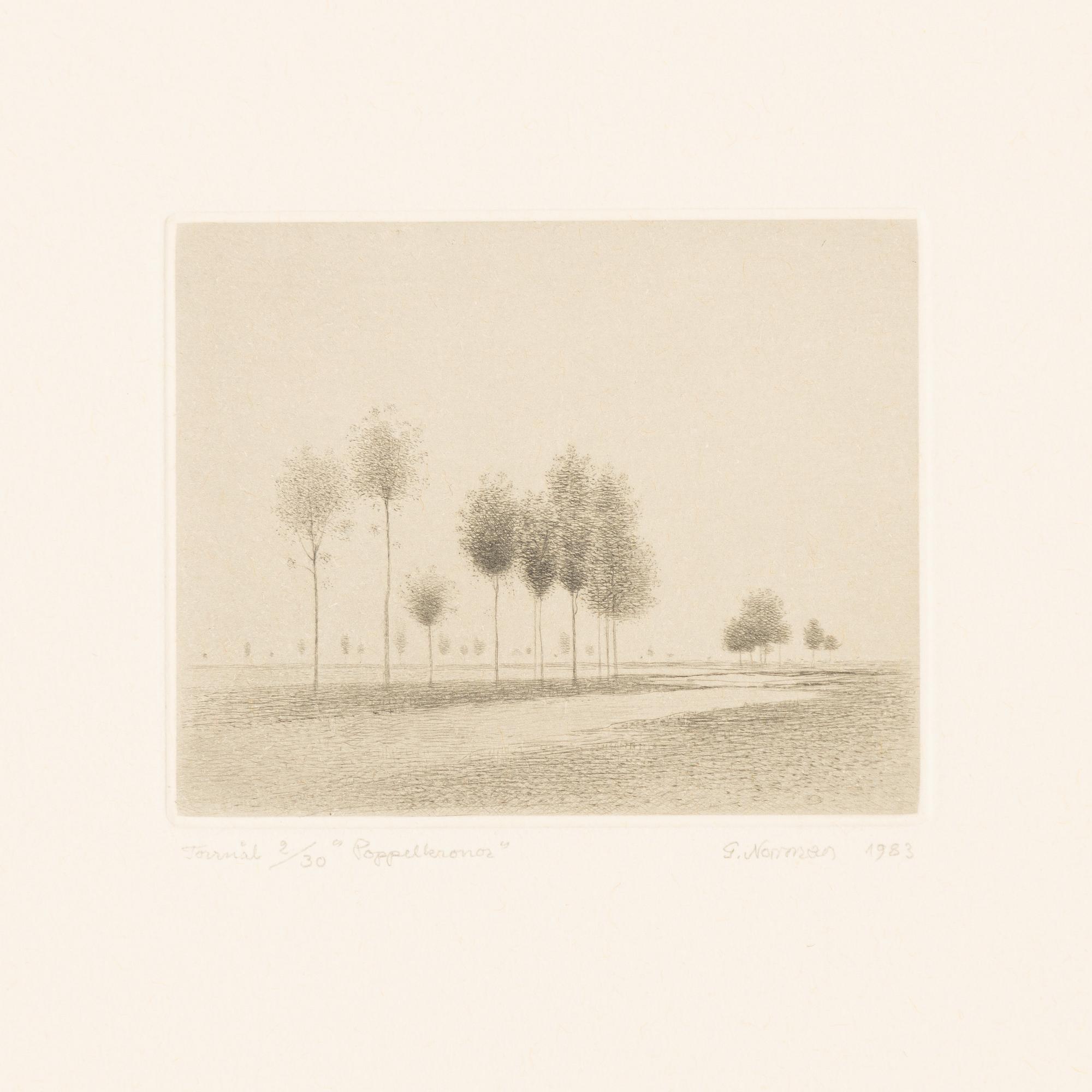 Gunnar Norrman, Drypoint etchings, 8, signed and numbered.