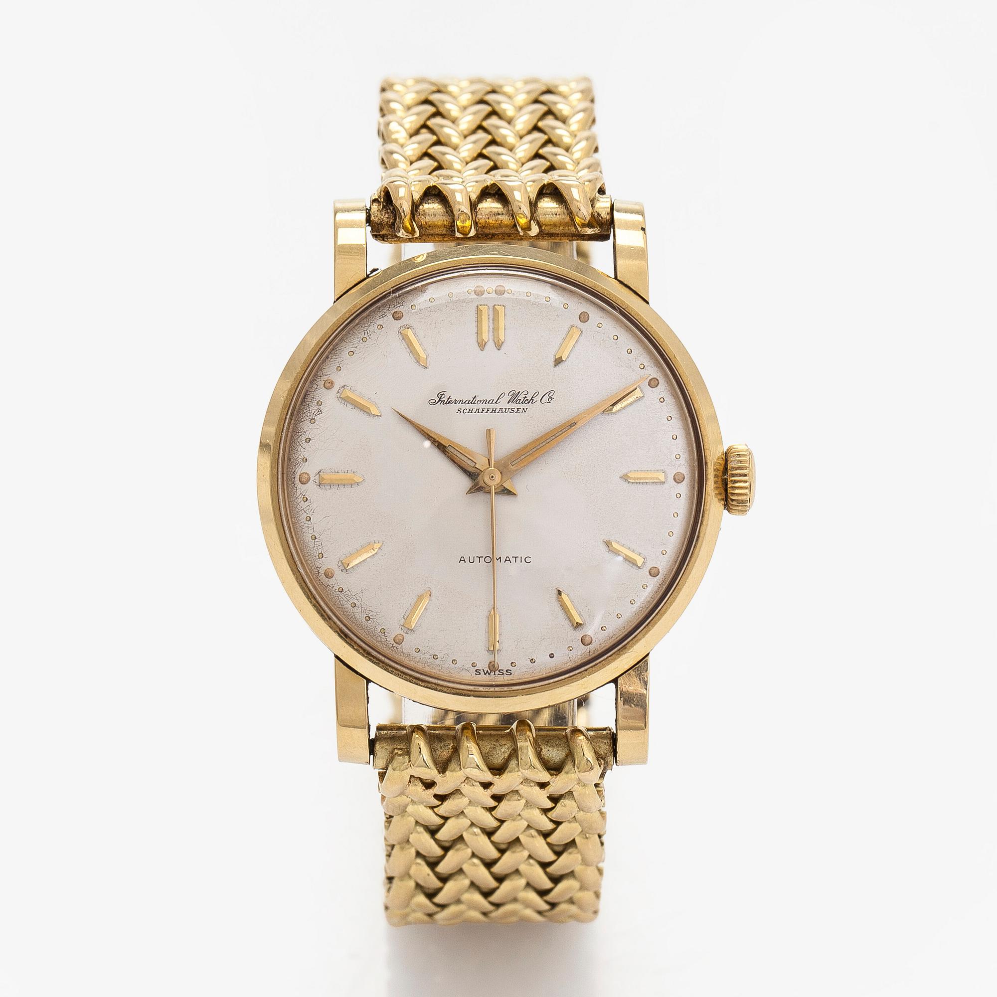 IWC, wristwatch, 34 mm, 18K gold.