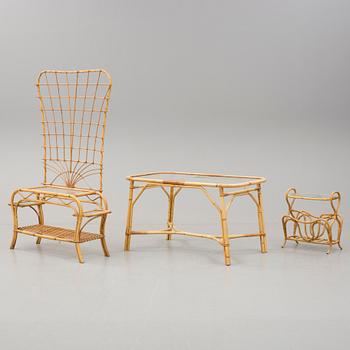 ROTTINGMÖBLER, 3 delar, 1900-talets mitt.