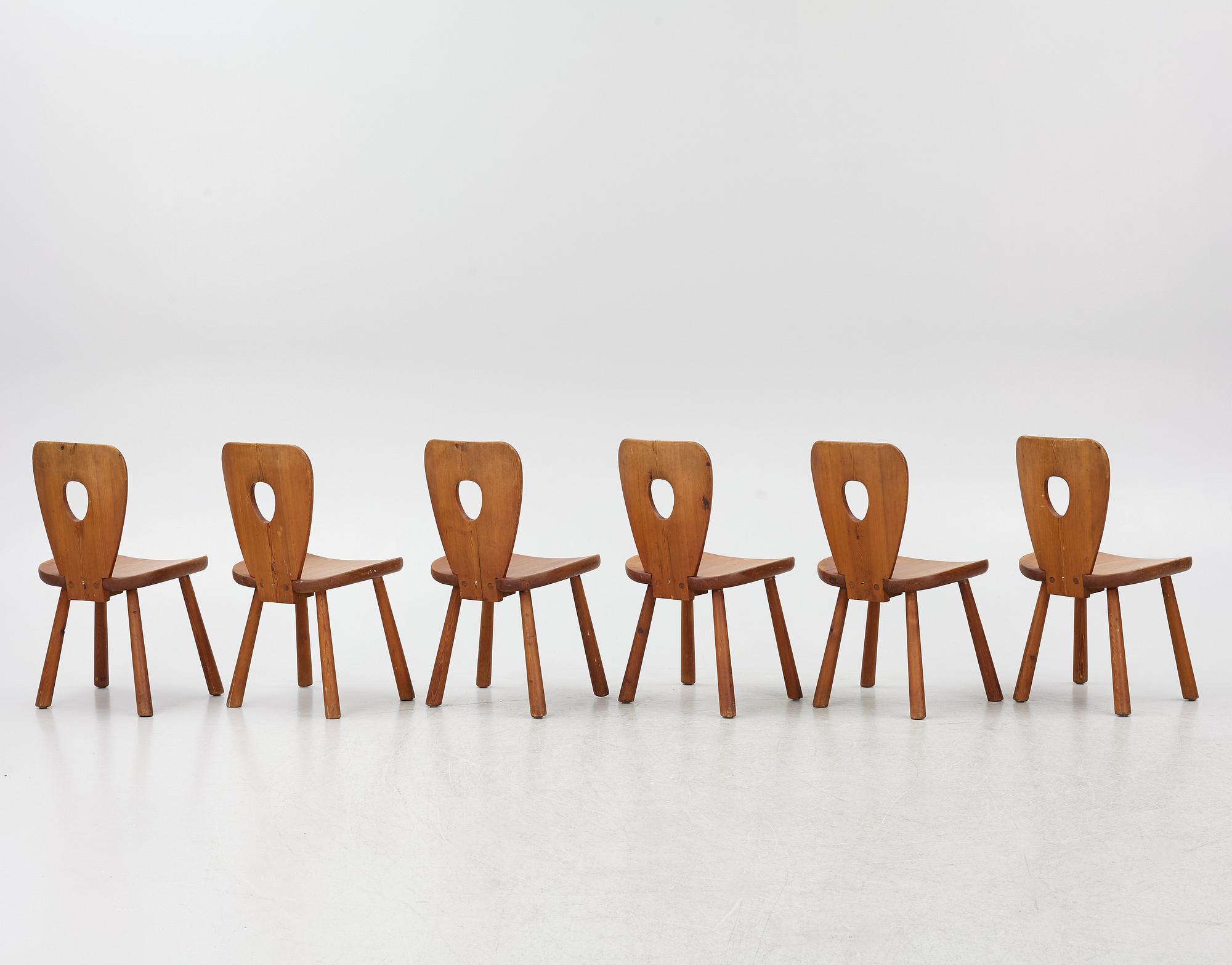 Bo Fjaestad, dining group, 7 pieces, 1950s.