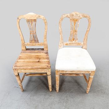 A set of five mid 19th century chairs.