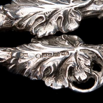 SOCKERTÅNG OCH SAX, silver, bl a S:t Petersburg 1840-tal.