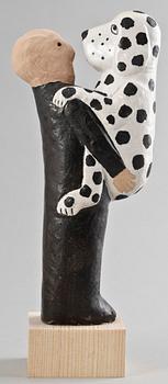 FIGURIN, stengods, Lisa Larson, Gustavsberg, sign o numr 245/600.