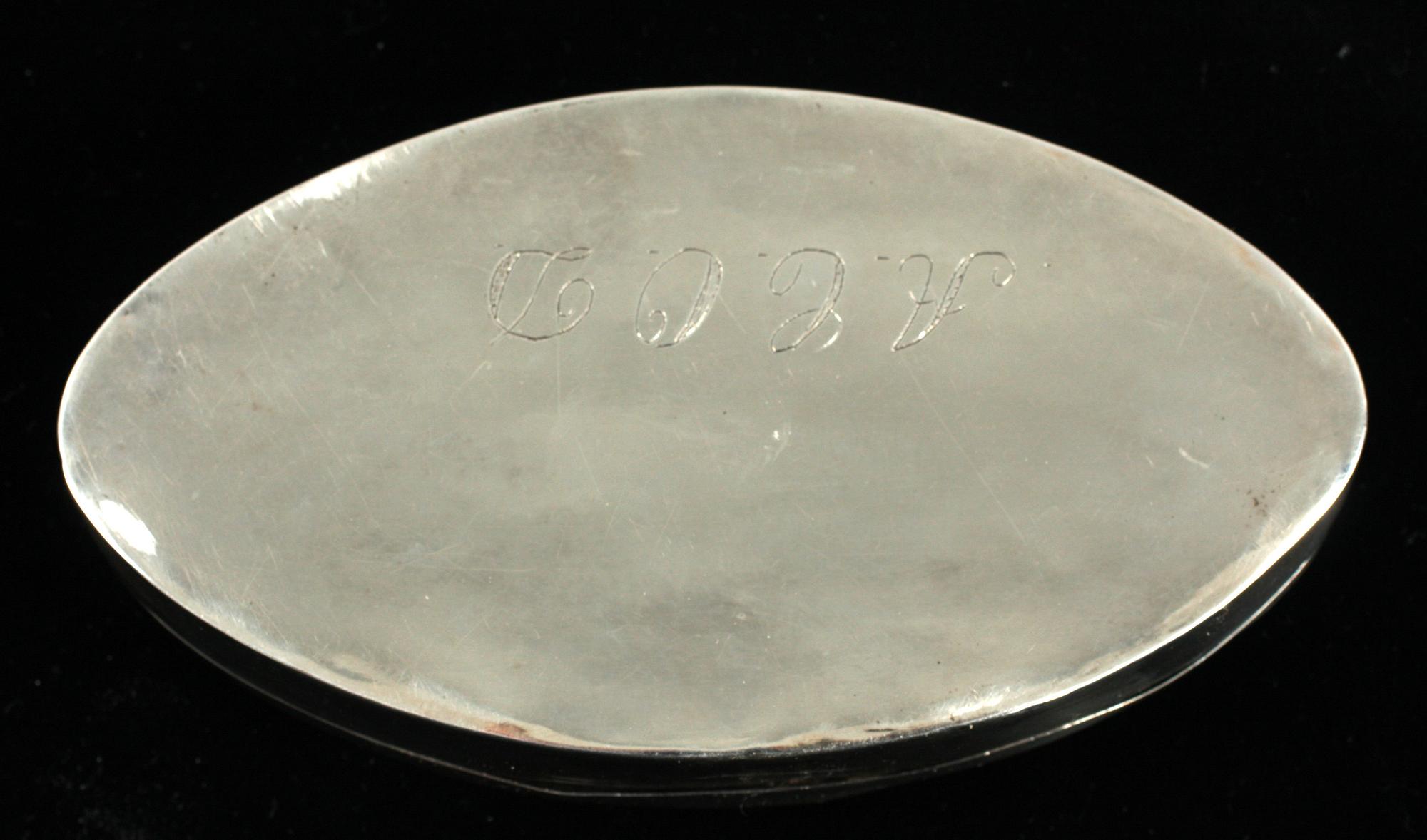 Dosa, silver, Erik Nordin, Sundsvall, 1843. 57,5g.