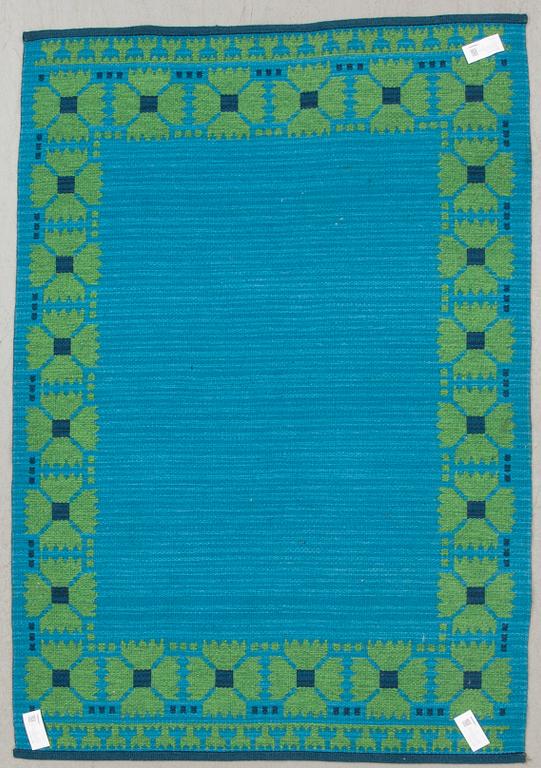 MATTA, dubbelsidig, monogramsignerad BW (Berit Woelfer möjligen). Ca 202 x 141 cm.