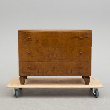 A birch veneered Swedish Grace chest of drawers, 1920's.