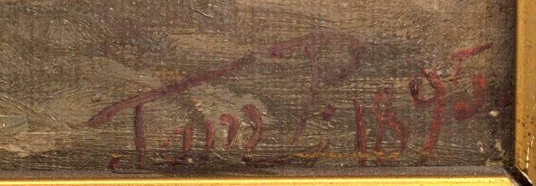 TOM PETERSEN, oil on canvas signed and dated 1895.