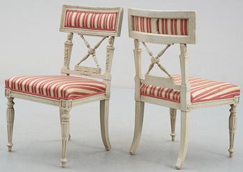 STOLAR, 8 stycken. Sengustaviansk stil, 1800-talets andra hälft.