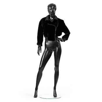 515. OZBEK, a black velvet jacket.