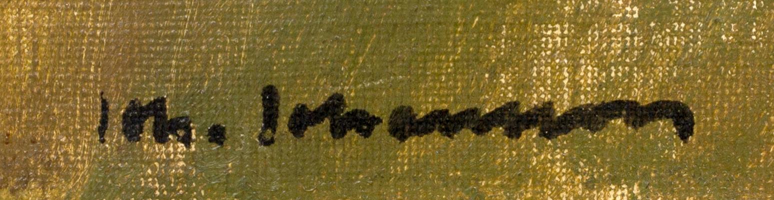 JOHAN JOHANSSON, oil on canvas signed.