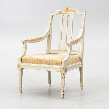 Armchair, late Gustavian, Lindome, circa 1800.