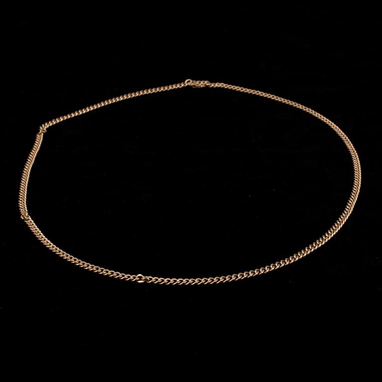 HALSKED, "pansar" 18K guld. Kultasepät Silvan Oy, Finland 1998 handgjord. Vikt 57,6 g.