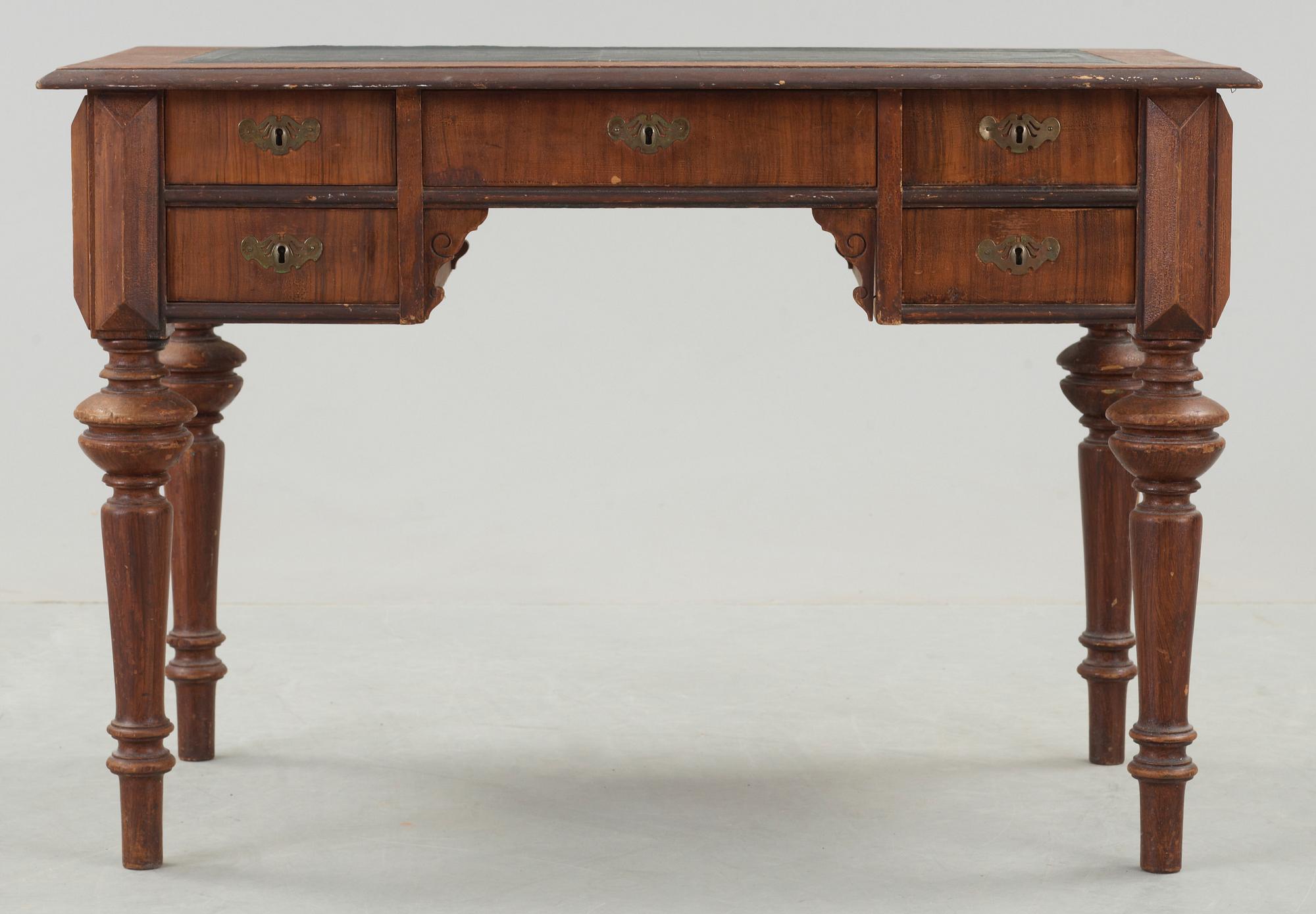 SKRIVBORD, nyrenässans, sent 1800-tal.