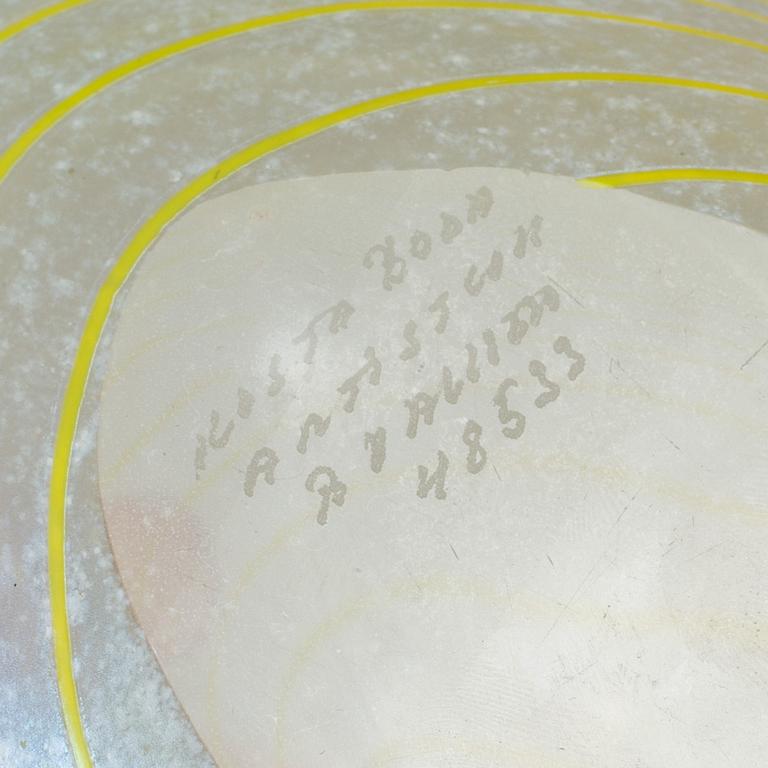 A glass vase by Bertil Vallien, Kosta Boda.