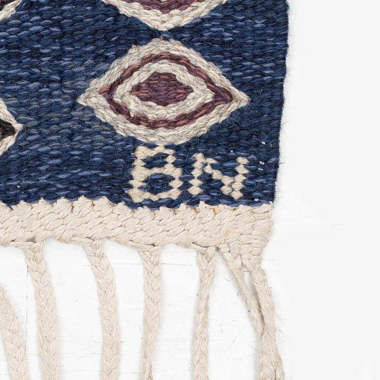 Barbro Nilsson, a 'Snäckorna' carpet,  tapestry weave, c. 219 x 144 cm, signed AB MMF BN.