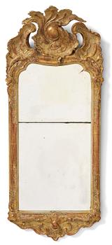 76. Spegel, tillskriven Erhardt Göbel (spegelmakare i Stockholm 1744-64), Rokoko.