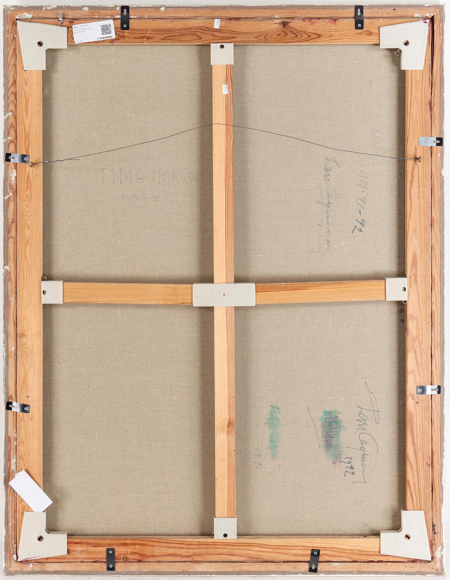 LARS GYNNING, olja på duk. Signerad och daterad 1992 a tergo.