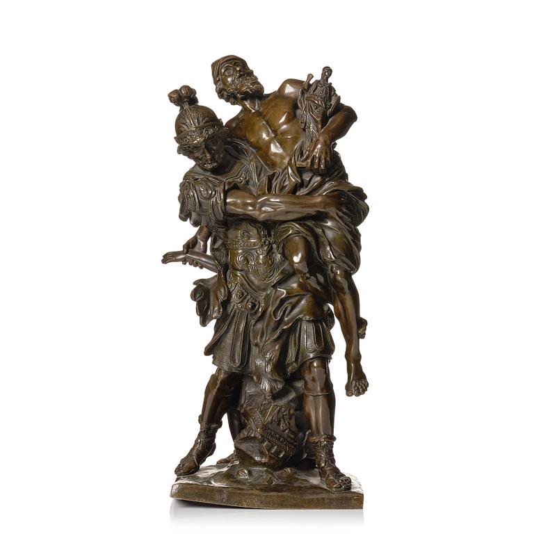 Pierre Lepautre Efter, Aeneas räddar Anchises ur det brinnande Troja.
