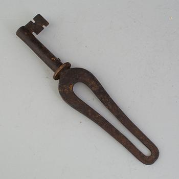 NYCKELPISTOL, gjutjärn, Edo (1603 -1868), Japan.