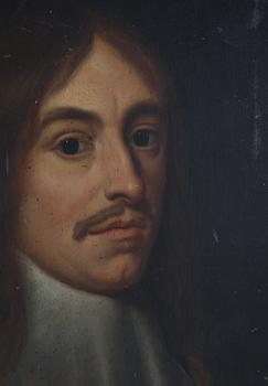 OKÄND KONSTNÄR. Olja på pannå. Kopia efter äldre förlaga.