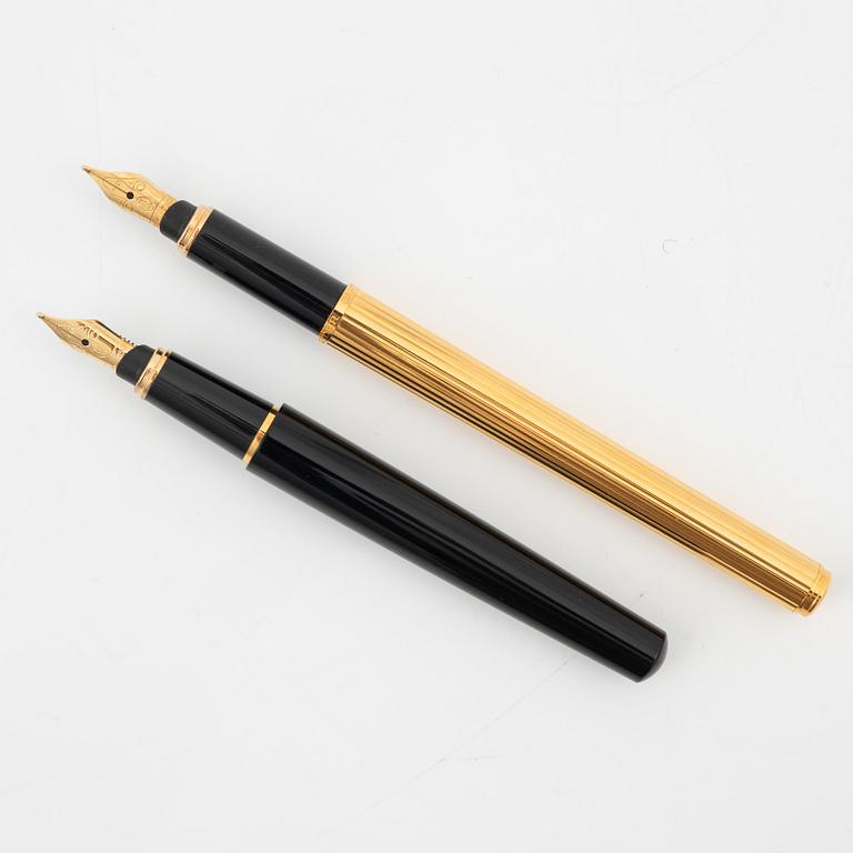 Cartier, reservoarpennor, 2st, "Stylo Plume" och "Stylo Bille Diabolo de Cartier".