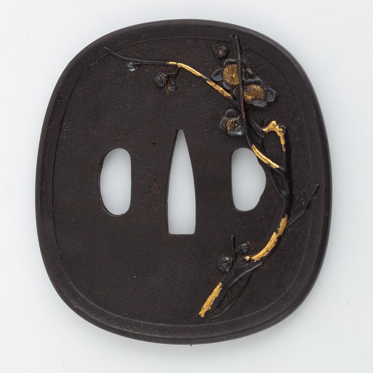 Tsuba, mei, Japan, Edo.