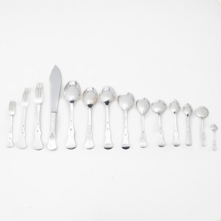 A Danish silver cutlery set, including with assay master mark of CF Heise, Copenhagen 1928 (75 pieces).